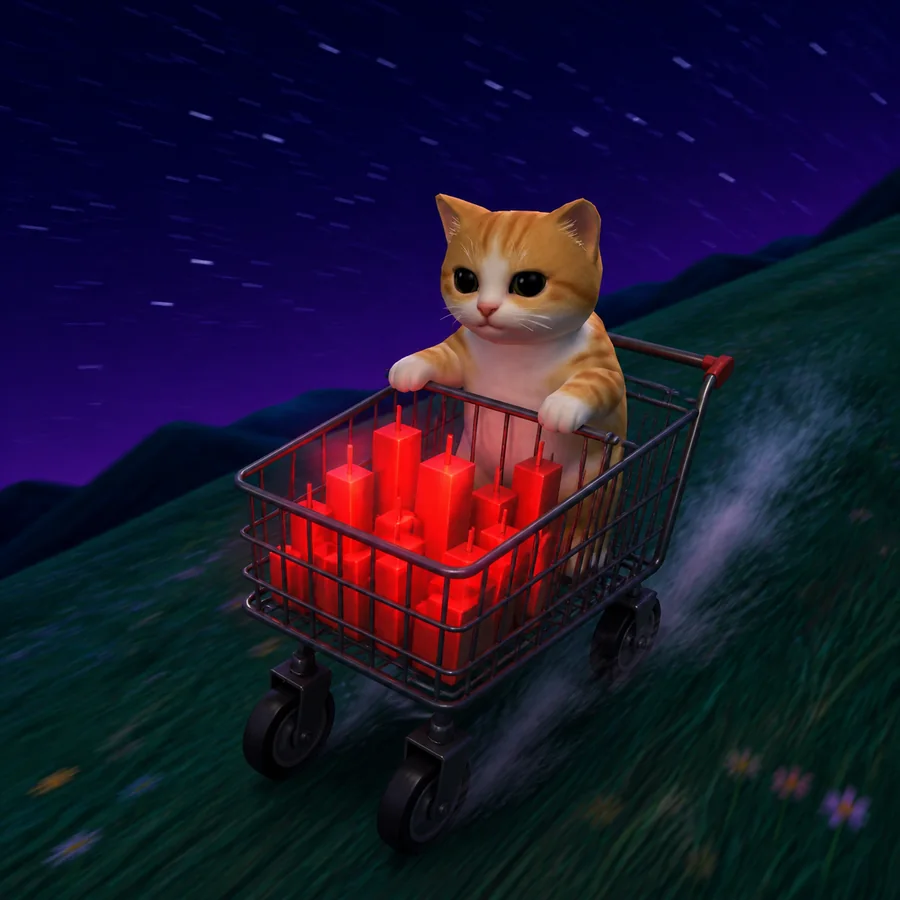 dip riding a cart down a hill