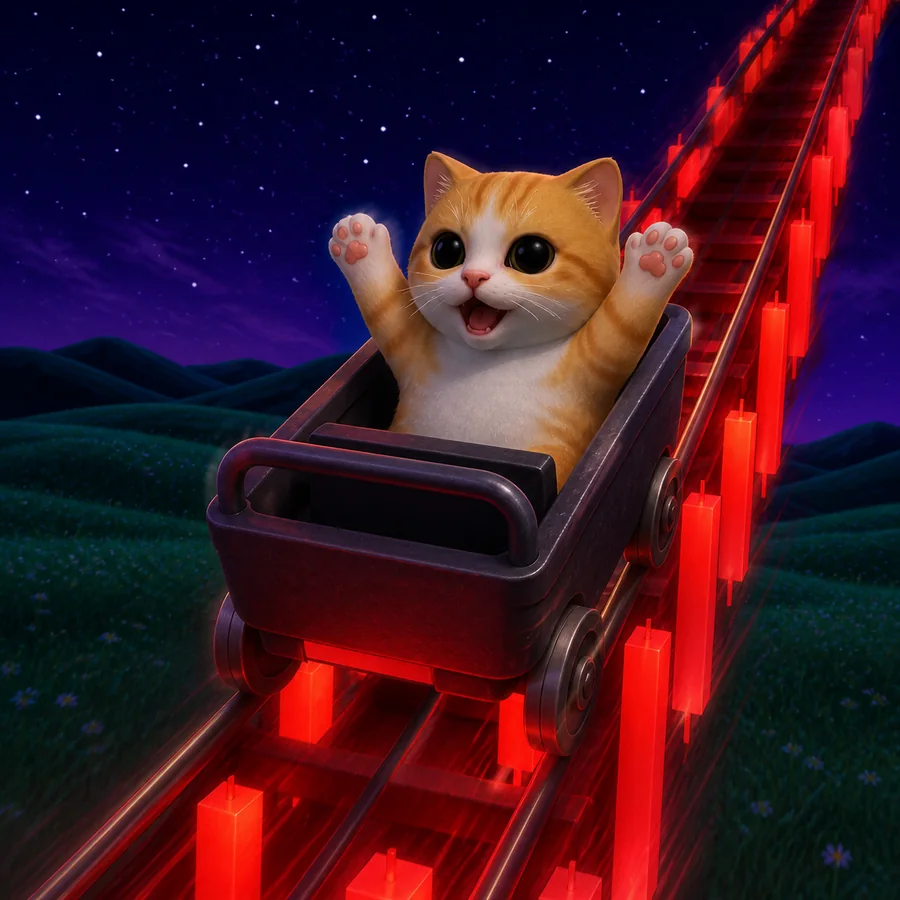 dip on a plunging rollercoaster